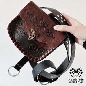 Pochete de couro sintético estilo Viking Dragon LARP, Cosplay e Festival, ideia de presente para homens, acessório para fantasia medieval de cosplay LARP
