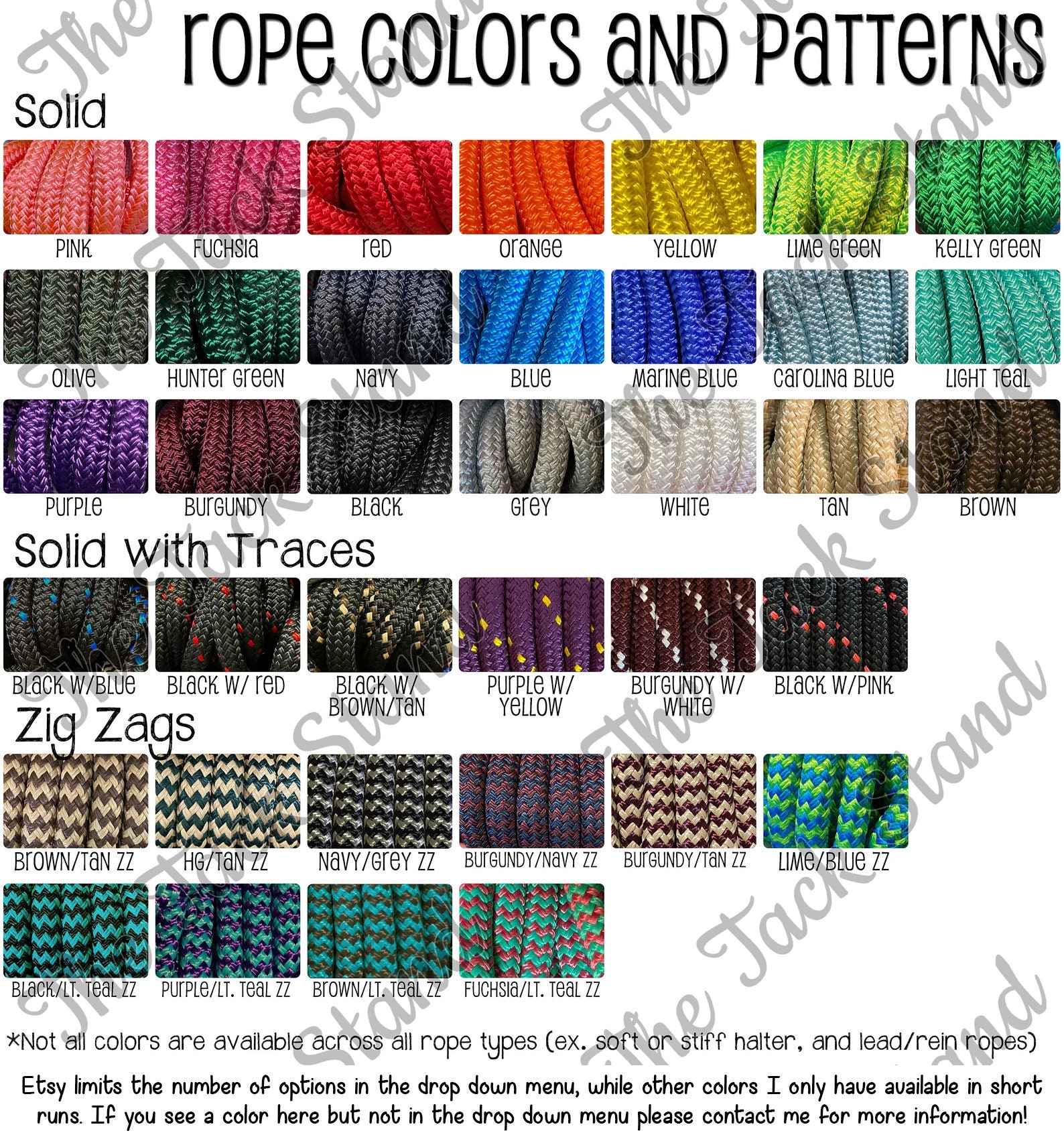 65 COLORS Yatch Rope Horse Lead With Safety Swivel Snap and - Etsy