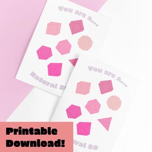 Dungeons and Dragons Dice Valentinstag Karte | Digitaler Download | Einzigartiges Gamer Geschenk, lustige druckbare Karte für D & D Liebhaber