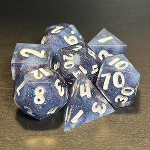 Handmade DnD Dice Set: Galaxy Resin Dungeons and Dragons Dice