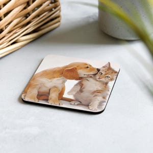 Personalized Pet Coaster - Custom Photo & Name | Unique Gift for Pet Lovers | High-Quality, Durable, and Stylish Drink Coasters