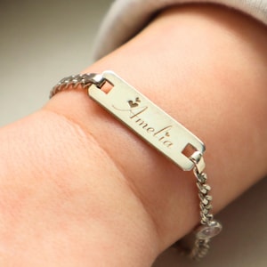 Personalized Baby ID Bracelet, Baby Name Bracelet, Toddler Bracelet, Christmas and Baby Shower Gift, Baby Girl or Boy, Niece & Daughter Gift