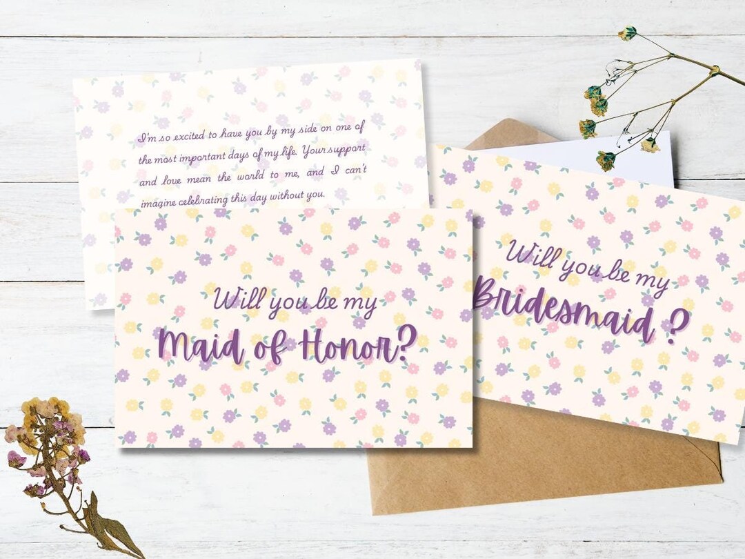 Maid Of Honor Proposal Cards & Templates - View #4