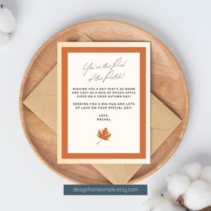 carte d'anniversaire | Modèle de conception imprimable et modifiable | Automne Automne Moderne