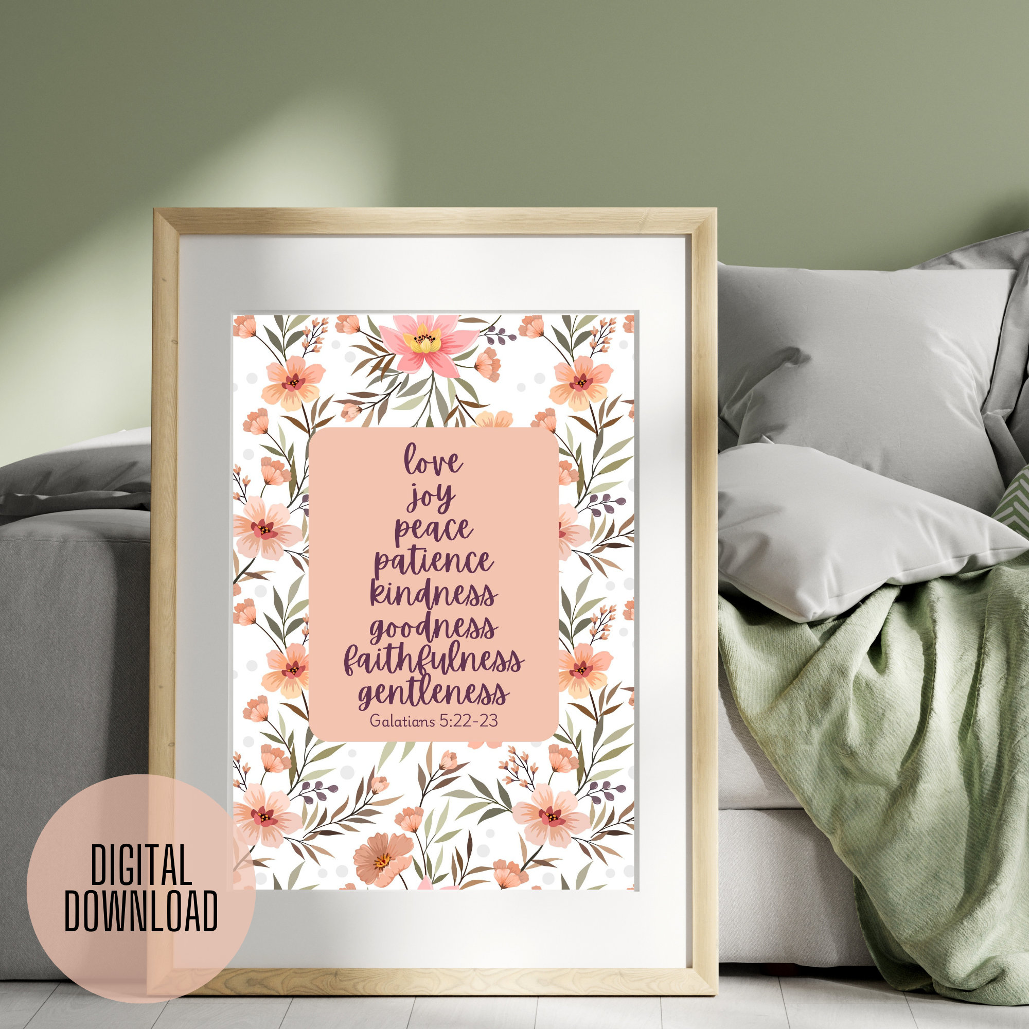 Galatians 5:22-23 Fruit of the Spirit Digital Download Wall Art - Etsy