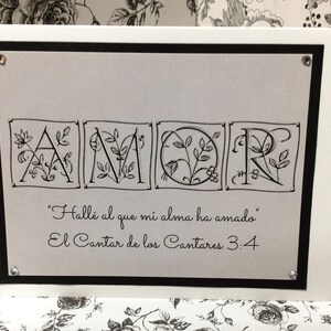 Spanish Engagement/Marriage Greeting Card~"Halle al que mi alma ha amado"~Soul Love/Amor Scripture~El Cantor de los Cantores 3:4~SongSolomon