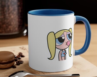 Powerpuff Girls Bubbles Baddie Mug 11oz White-Blue | PPG Mugs | Powerpuff Girls Gifts | Gifts for Her | Cartoon Mug | Powerpuff Girls Cuppa