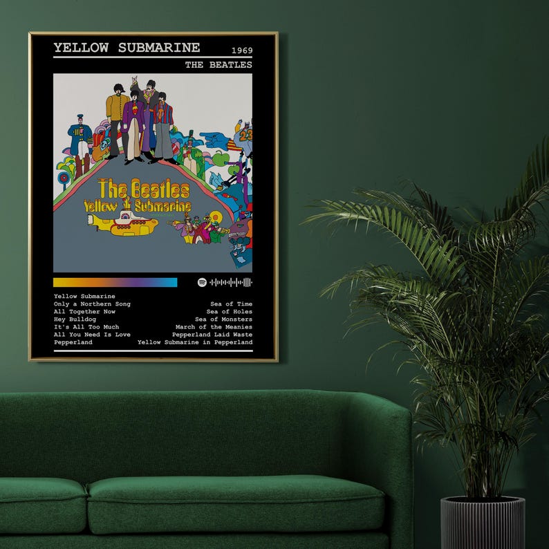 The Beatles Poster Print Yellow Submarine Album Poster Music Poster