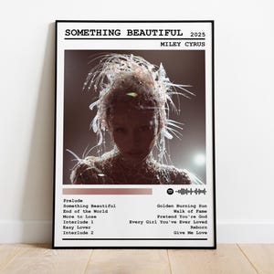 Miley Cyrus Poster Print | Something Beautiful Album Poster | Music Poster | Album Cover Poster | Wall Decor | Music Gift | Room Decor