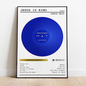 Kanye West Poster Print | Jesus Is King Album Poster | Music Poster | Album Cover Poster | Wall Decor | Music Gift