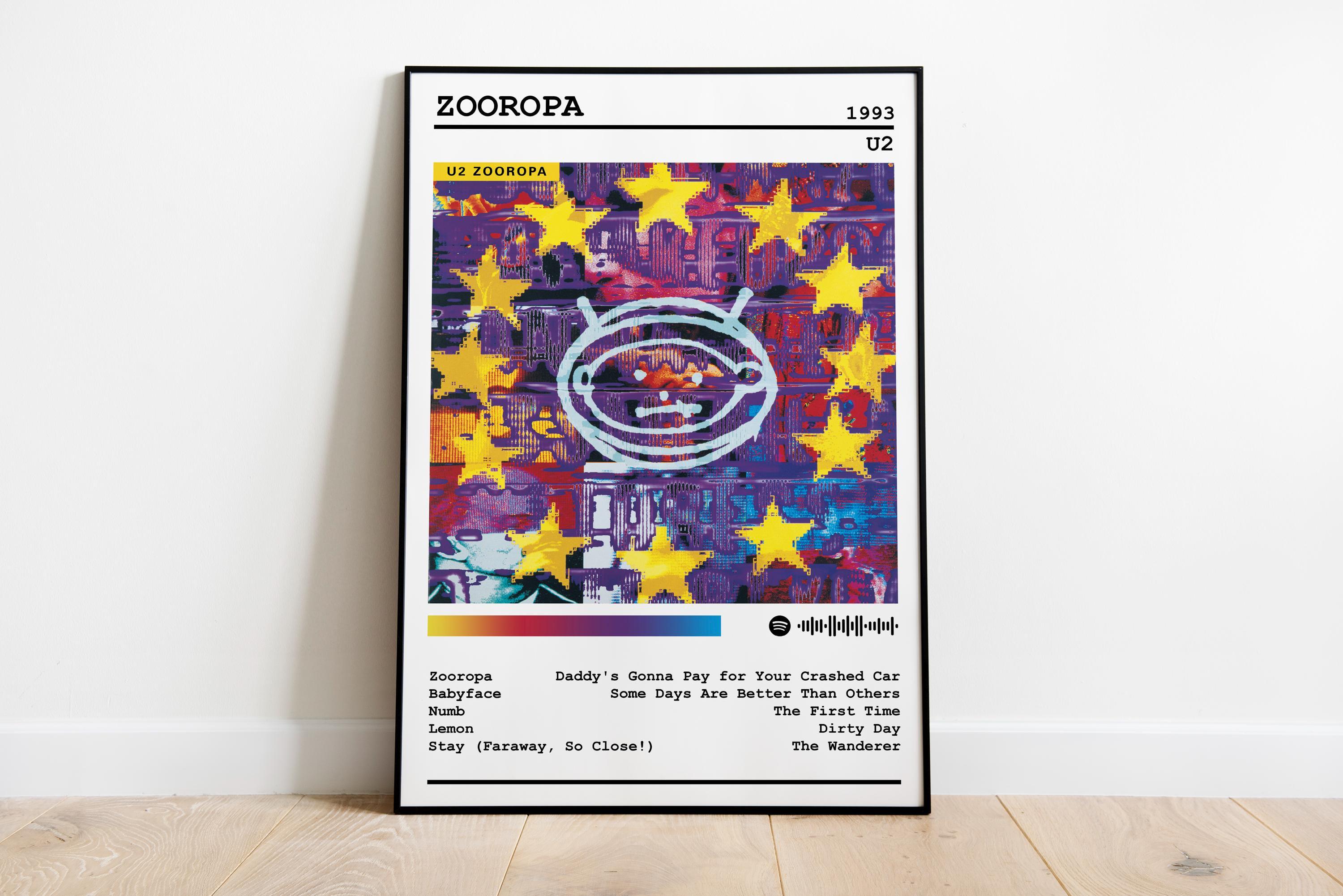 U2 Poster Print | Zooropa Album Poster | Music Poster | Album