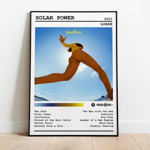 Lorde Poster Print | Solar Power Album Poster | Music Poster | Album Cover Poster | Wall Decor | Music Gift | Room Decor