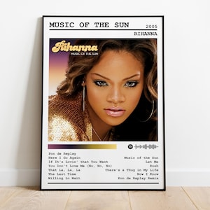 Rihanna Poster Print | Music Of The Sun Album Poster | Music Poster | Album Cover Poster | Wall Decor | Music Gift | Room Decor