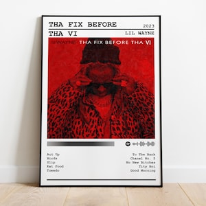 Lil Wayne Poster Stampa / Tha Fix Before Tha IV Poster Album / Poster Musica / Poster Copertina Album / Decorazione Parete / Regalo Musica / Decorazione Stanza