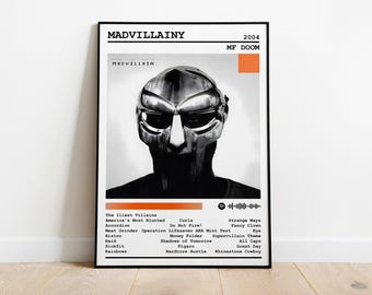 MF Doom Poster Print | Madvillainy Poster | Music Poster | Album