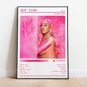 Doja Cat Poster Print | Hot Pink Album Poster | Music Poster | Album Cover Poster | Wall Decor | Music Gift | Room Decor