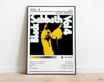 Black Sabbath Poster | Vol 4 Album Poster | Musik Poster | Album Cover Poster | Wanddekoration | Musik Geschenk | Raumdekor