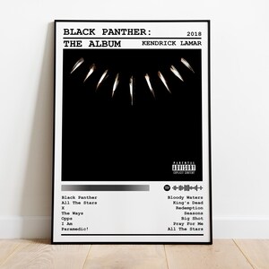 Kendrick Lamar Poster Print | Black Panther Album Poster | Music Poster | Album Cover Poster | Wall Decor | Music Gift | Room Decor