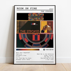 The Strokes Room on Fire Album Poster, Rock and Roll Poster