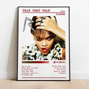 Rihanna Poster Print | Talk That Talk Album Poster | Music Poster | Album Cover Poster | Wall Decor | Music Gift | Room Decor
