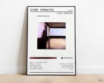 Dire Straits Poster Print | Dire Straits Album Poster | Music Poster | Album Cover Poster | Wall Decor | Music Gift | Room Decor