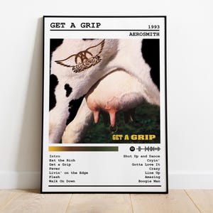 Aerosmith Poster Print | Get A Grip Album Poster | Music Poster | Album Cover Poster | Wall Decor | Music Gift