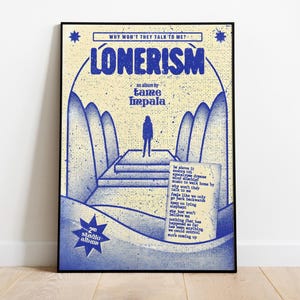 Tame Impala Lonerism Poster Print | Artist Poster | Music Gift | Wall Decor | Room Decor