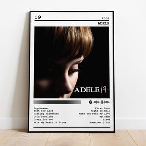 Adele Poster Print | 19 Album Poster | Music Poster | Album Cover Poster | Wall Decor | Music Gift | Room Decor