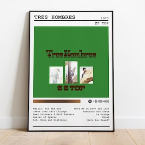 ZZ Top Poster Print | Tres Hombres Album Poster | Music Poster | Album Cover Poster | Wall Decor | Music Gift