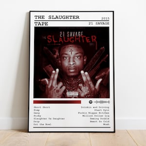 21 Savage Poster Print | The Slaughter Tape Album Poster | Music Poster | Album Cover Poster | Wall Decor | Music Gift | Room Decor