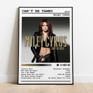 Miley Cyrus Poster Print | Can&#39;t Be Tamed Album Poster | Music Poster | Album Cover Poster | Wall Decor | Music Gift | Room Decor