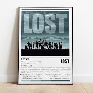 Lost TV Show Poster | Lost TV Serie Poster Print |  Lost Gift | Room Decor | Home Decor | Wall Art  | Wall Decor