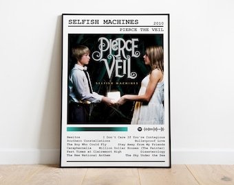 Pierce The Veil Poster Print | Selfish Machines Album Poster | Music Poster | Album Cover Poster | Wall Decor | Music Gift