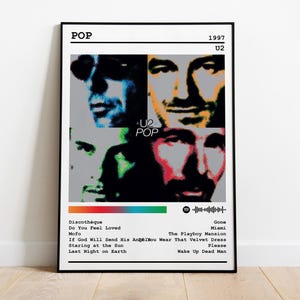 U2 Poster Print | Pop Album Poster | Music Poster | Album Cover Poster | Wall Decor | Music Gift