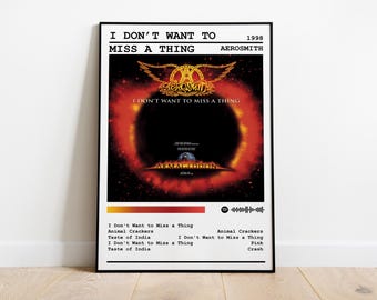 Aerosmith Poster Print | I Don't Want to Miss A Thing Album Poster