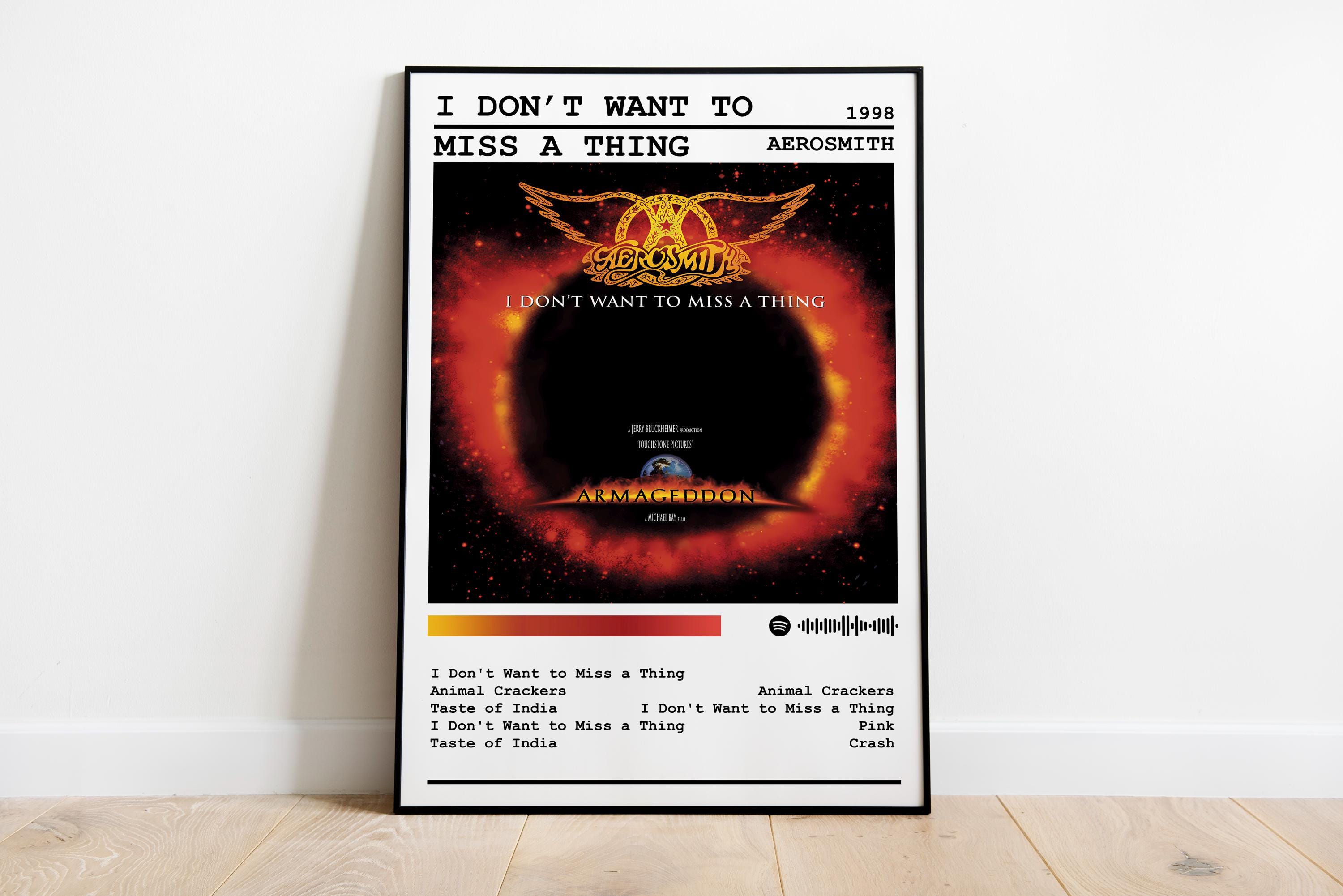 Aerosmith Poster Print | I Don't Want to Miss A Thing Album Poster