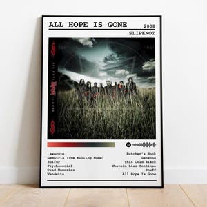 Slipknot Poster Print | All Hope Is Gone Album Poster | Music Poster | Album Cover Poster | Wall Decor | Music Gift | Room Decor