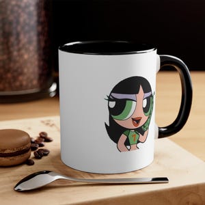 Powerpuff Girls Buttercup Baddie Mug 11oz White-Black | PPG Mug | Powerpuff Girls Gift | Gifts for Her | Cartoon Mug | Powerpuff Girls Cuppa