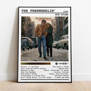Bob Dylan Poster Druck | The Freewheelin&#39; Album Poster | Musik Poster | Album Cover Poster | Wanddekoration | Musik Geschenk | Raumdekor