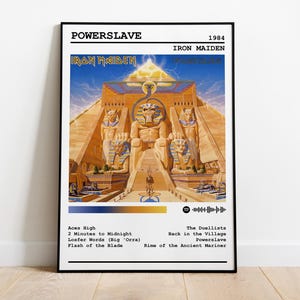Iron Maiden Poster Print | Powerslave Album Poster | Music Poster | Album Cover Poster | Wall Decor | Music Gift | Room Decor
