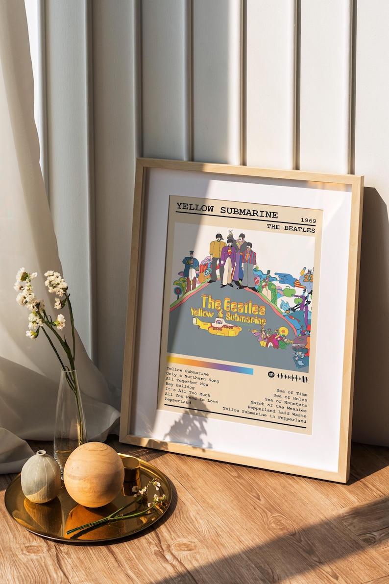 The Beatles Poster Print Yellow Submarine Album Poster Music Poster