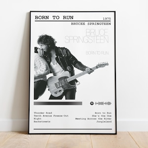 Bruce Springteen Poster Print | Born To Run Album Poster | Music Poster | Album Cover Poster | Wall Decor | Music Gift | Room Decor