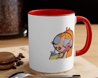Powerpuff Girls Blossom Baddie Mug 11oz White-Red | PPG Mugs | Powerpuff Girls Gifts | Gifts for Her | Cartoon Mug | Powerpuff Girls Cuppa