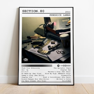 Kendrick Lamar Poster Print | Section 80 Album Poster | Music Poster | Album Cover Poster | Wall Decor | Music Gift | Room Decor