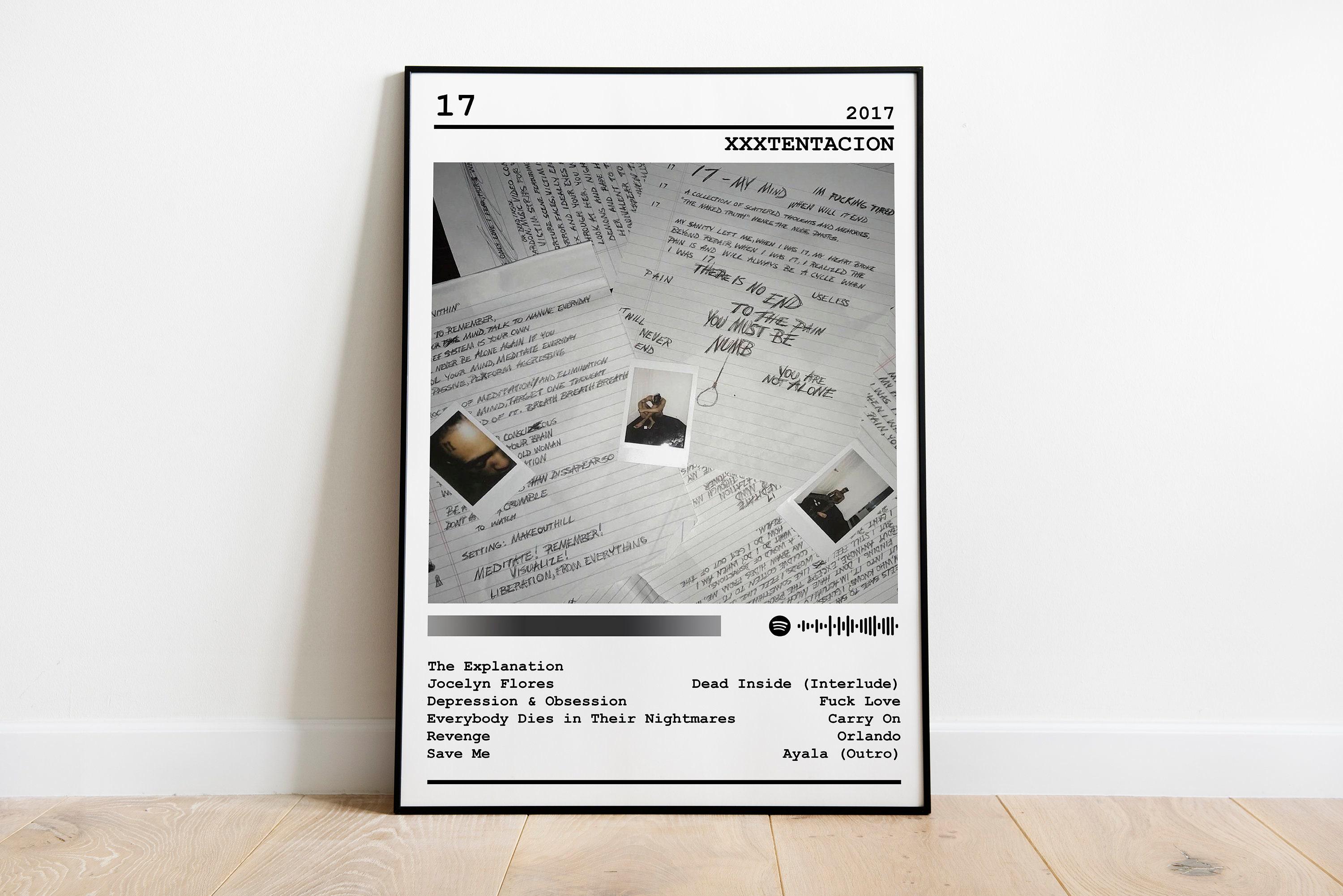 Xxxtentacion Poster Print | 17 Album Poster | Music Poster | Album