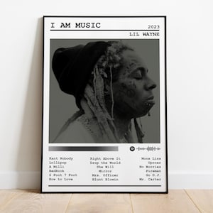 Lil Wayne Poster Stampa / I Am Music Album Poster / Poster Musica / Poster Copertina Album / Decorazione Parete / Regalo Musica / Decorazione Stanza