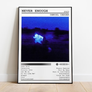 Póster impreso de Daniel Caesar / Póster del álbum Never Enough / Póster de música / Póster de portada del álbum / Decoración de pared / Regalo musical / Decoración de habitación