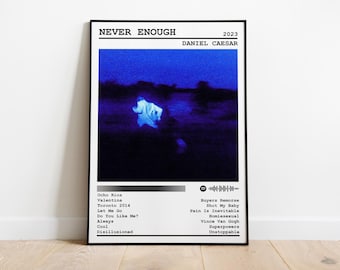 Daniel Caesar affischtryck | Aldrig tillräckligt albumaffisch | Musikaffisch | Skivomslagsaffisch | Väggdekor | Musikgåva | Rumsdekor