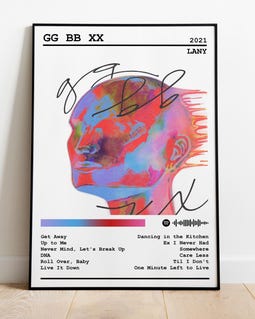 Lany Poster Print | Gg Bb Xx Album Poster | Music Poster | Album