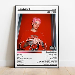 Lil Peep Poster Print | Hellboy Album Poster | Music Poster | Album Cover Poster | Wall Decor | Music Gift
